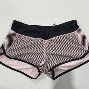 Lululemon Striped Black and Pink Women's Shorts
